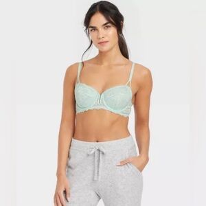 Women's Unlined Balconette Underwire Bra - Auden Green Bra - Size 32B